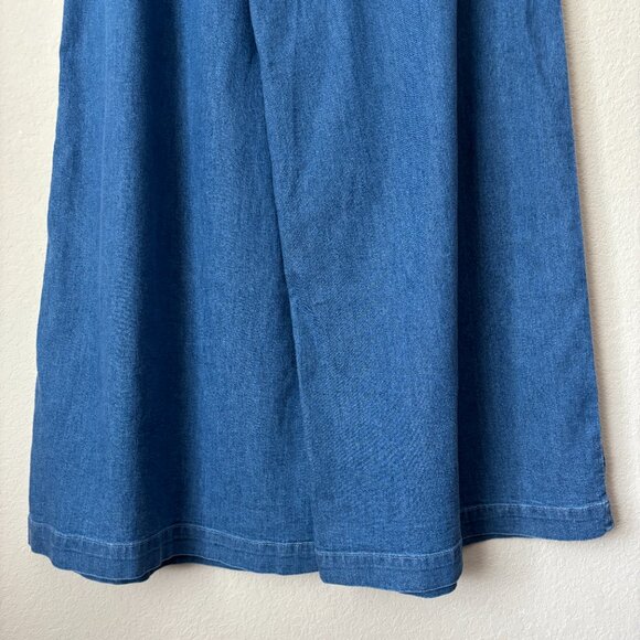 Blue Wide Leg Women's Jeans - Picture 9 of 14